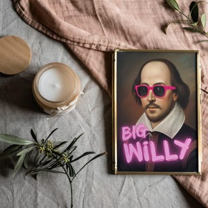 William Shakespeare Gallery Wall Print | Neon Pop Art image 4