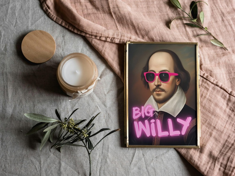 William Shakespeare Gallery Wall Print | Neon Pop Art image 4