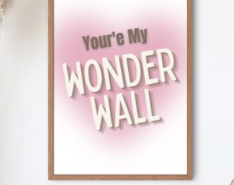Oasis 'Wonderwall' Inspired Music Wall Art Print