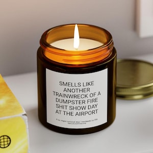 Flight Attendant Gift, Pilot Gift, Airline Worker Gift, Coworker Gift, Funny Candle Airport Worker, TSA Agent, Air Traffic Controller Gift