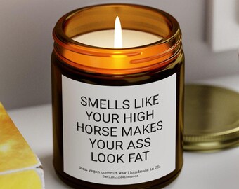 Funny Novelty Gag Gift SMELLS LIKE Candle Gift, Sarcastic Scented Candle Gifts, BFF Gift Funny Novelty Sarcasm Candles, BreakUp Revenge Gift