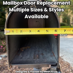 Small Metal Mailbox Door Replacement – Custom Fit – 6.25" x 8" – Front Options: Plain or Text