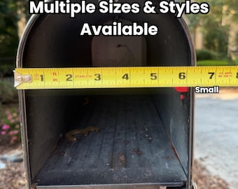 Small Metal Mailbox Door Replacement – Custom Fit – 6.25" x 8" – Front Options: Plain or Text