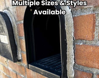 Plastic Mailbox Door Replacement – Design 1 – Custom Fit – Front Options: Plain or Text