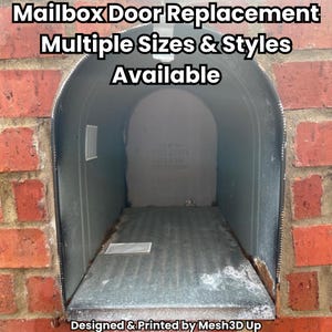 Large Metal Mailbox Door Replacement – Custom Fit – 11" x 14.5" – Front Options: Plain or Text