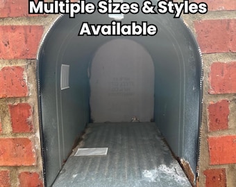 Large Metal Mailbox Door Replacement 11x14.5 – Heavy Duty Bolt-On – Plastic Replacement – Custom Text Option