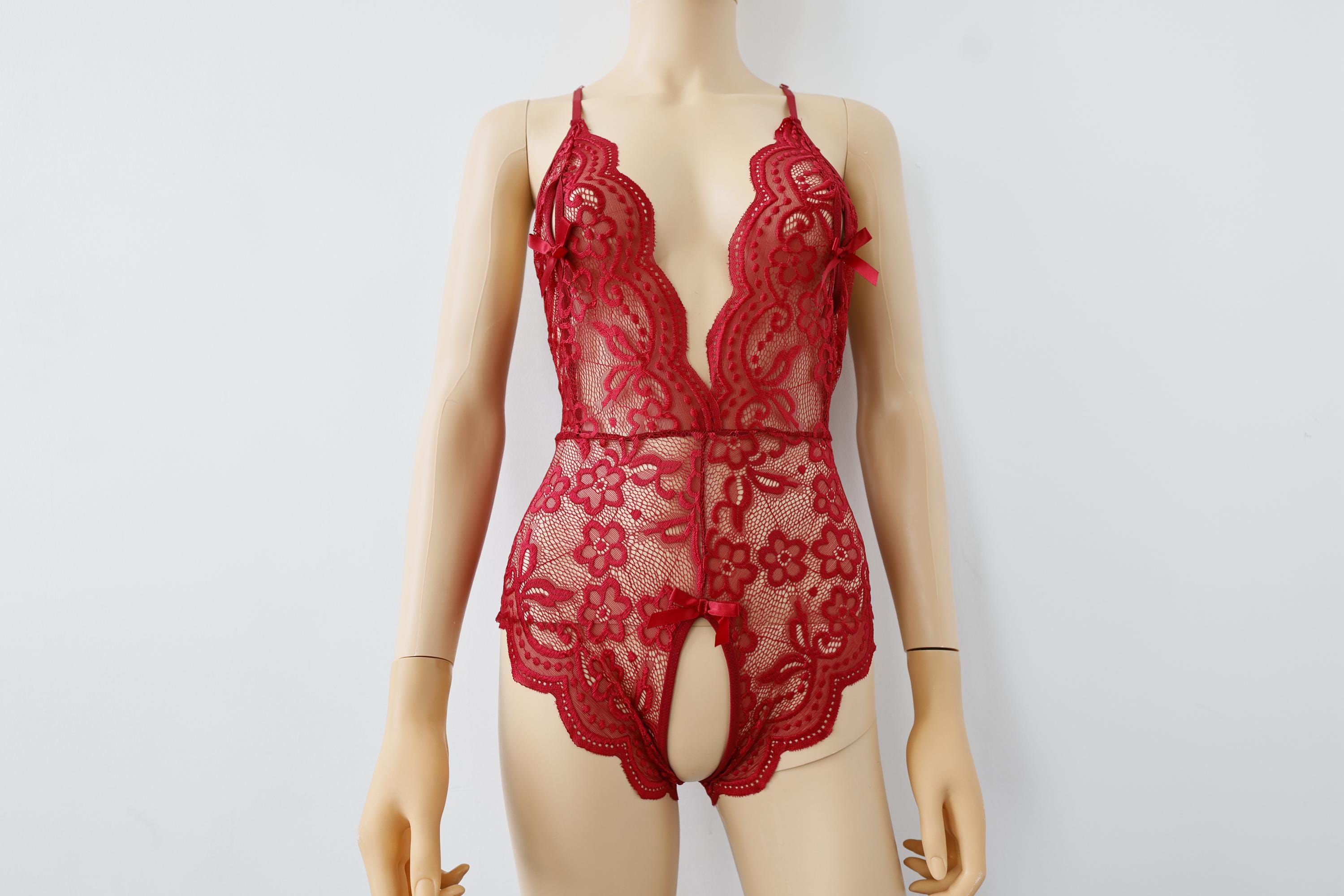 Red Satin Teddy