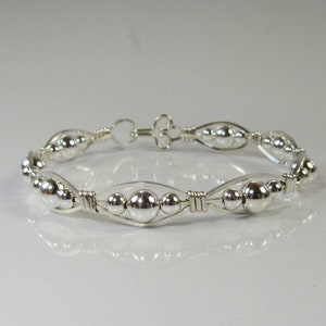 Sterling Silver Bracelet, Silver Bracelet, Handmade Bracelet, Wire Wrapped Bracelet, Bangle, Wire Wrapped, Wire Wrapped Jewelry