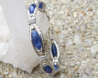 Sodalith Armband, Sodalith Armband, handgemachtes Armband, Edelstein Armband, Armreif, Wire Wrapped Armband, Blau Armband, Wire Wrapped