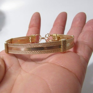 Gold Filled Bracelet, Gold Bracelet, Handmade Bracelet, Wire Wrapped Bracelet, Bangle, Wire Wrapped