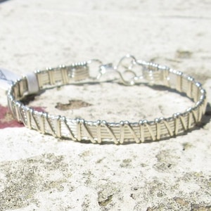WSB-0119, Sterling Silver Bracelet, Silver Bracelet, Handmade Bracelet, Wire Wrapped Bracelet, Bangle, Wire Wrapped