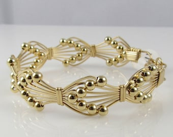 Gold Filled Bracelet, Gold Bracelet, Handmade Bracelet, Wire Wrapped Bracelet, Bangle, Wire Wrapped