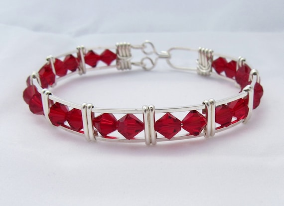 WSB-0287, Siam Swarovski Bracelet, Handmade Bracelet, Swarovski
