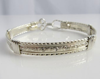 Sterling Silver Bracelet, Silver Bracelet, Handmade Bracelet, Wire Wrapped Bracelet, Silver Bangle, Wire Wrapped, Wire Wrapped Jewelry
