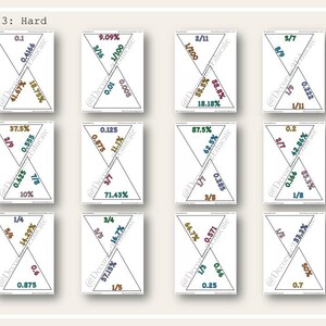 Tarsia Fraction Puzzle, Colourful, Minimal, Educational, Trendy ...