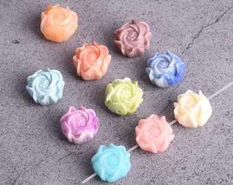 Perline Di Corallo Artificiale A Forma Di Fiore Da 8 Mm, 10 Mm - Foto 3