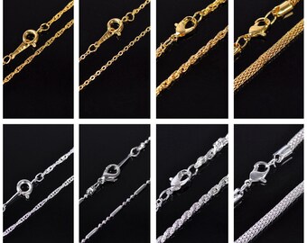 Vintageparts DIY Gliederkette aus 316 Edelstahl in silberfarben platiniert 50 cm