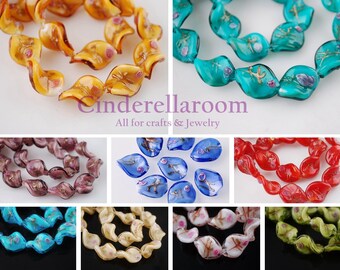 20mm Mixed 10pcs Flower Glass Crystal Twist Helix Lampwork Spacer Beads Findings 20mm Mixed 10pcs Flower Glass Crystal Twist Helix Lampwork Spacer Beads Findings