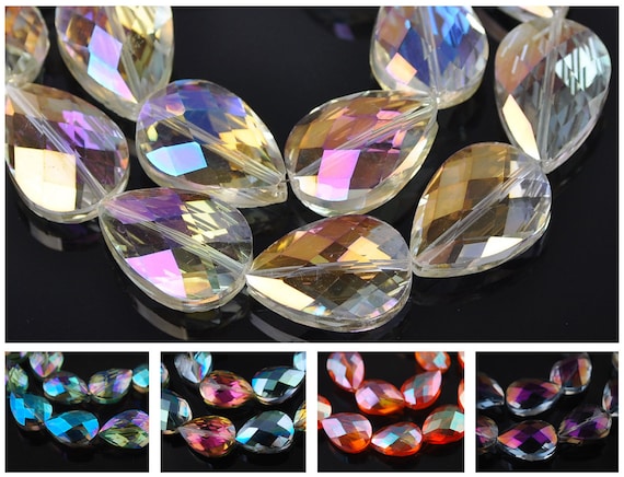 10pcs 12x9mm Square Glass Crystal Faceted Loose Spacer Beads Jewelry Findings