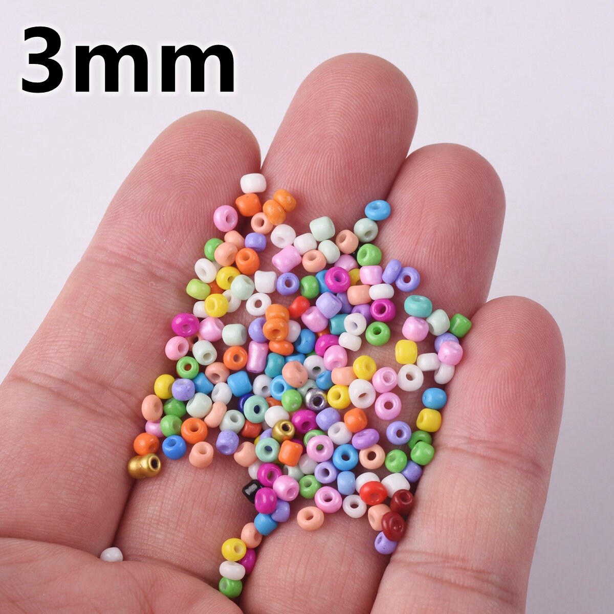 200 Pezzi Perle Sfuse Rotonde Miste Colorate Di 4mm Di Colore Blu Per - Foto 9