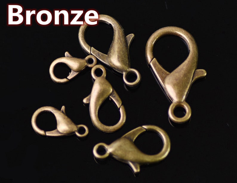25pcs Gold/silver/bronze Lobster Clasps Loose Clips Etsy
