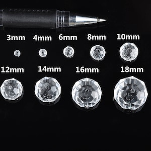 Großhandel 3/4/6/8/10/12/14/16 / 18mm Klare Rondelle Facettierte Kristallglas Lose Perlen viel für Schmuckherstellung DIY Handwerk