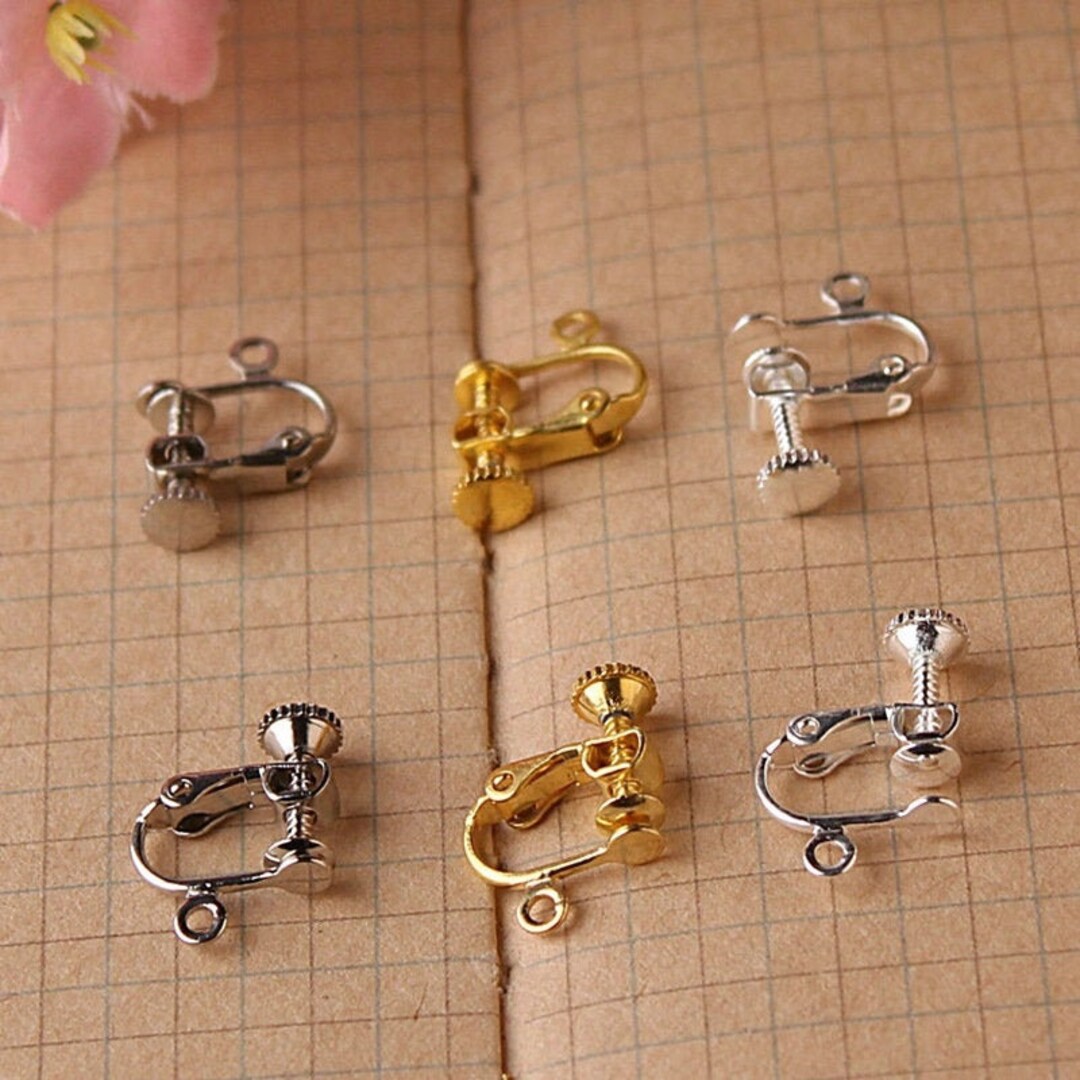 10pcs 12mm Metal Brass Adjustable No Hole Ear Clips Clasp Hook - Etsy