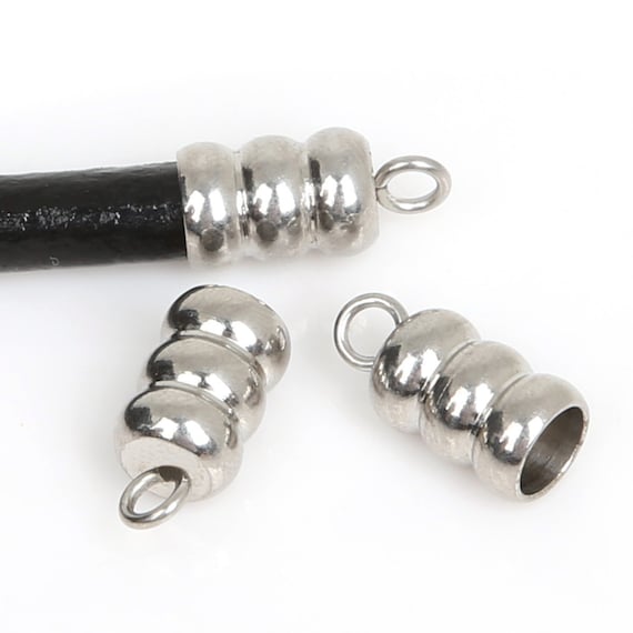 10pcs Stainless Steel Wire Rope Thread Cord Metal Crimps End Caps