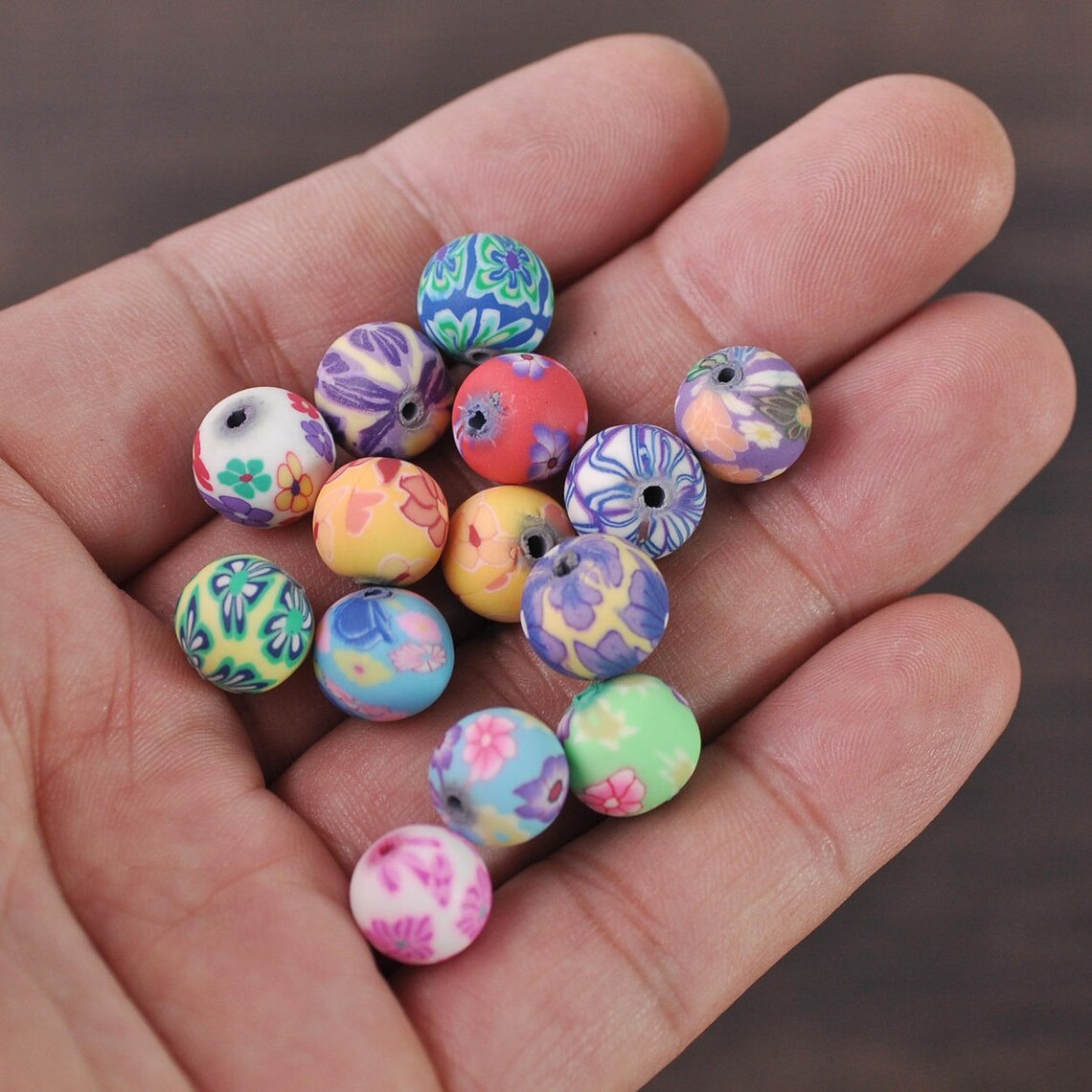 Wholesale Bulk Polymer Clay Round Beads Random Mixed Etsy