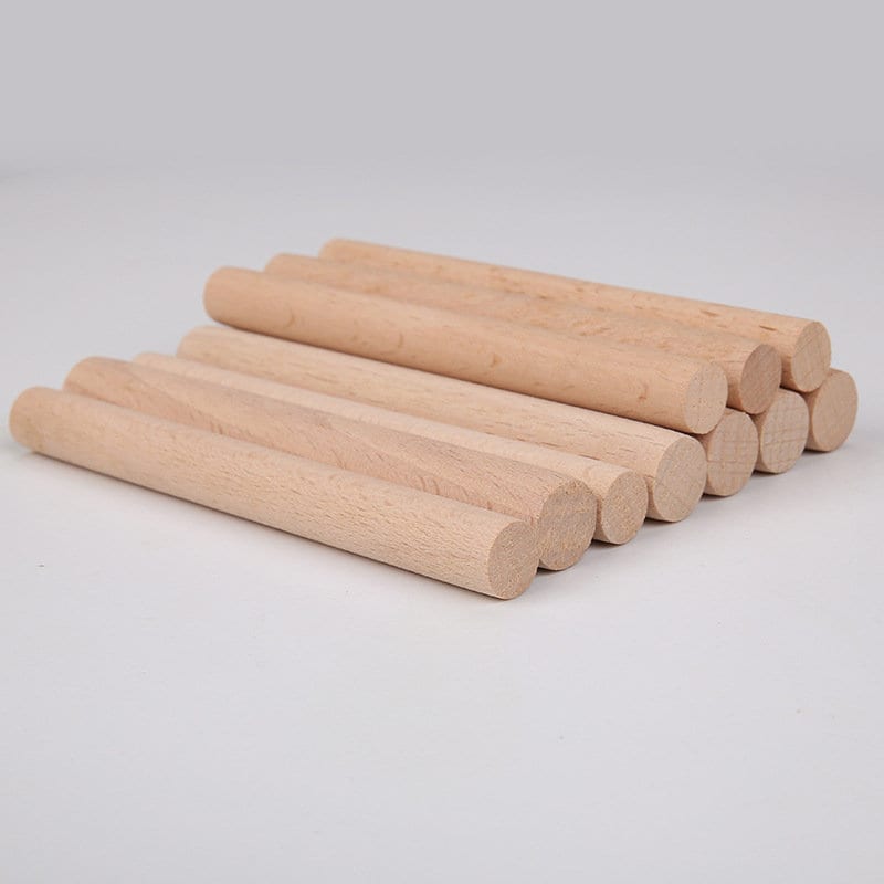 5pcs Long Cylinder Natural Wood Sticks 10cm 15cm 20cm 40cm