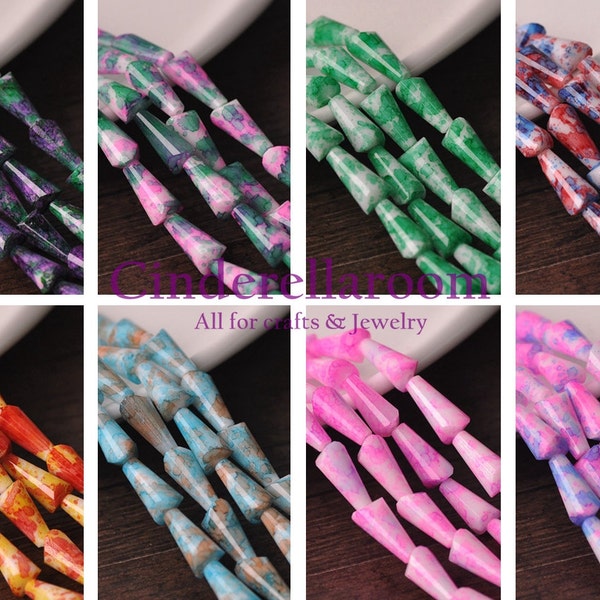 Glass Cone Beads Etsy