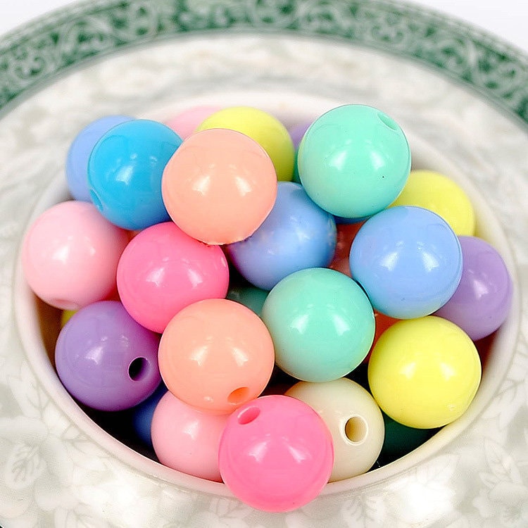 6/8/10/12/14MM No Hole Opaque Solid Pastel Gumball Acrylic Round Ball Beads DIY 6/8/10/12/14MM No Hole Opaque Solid Pastel Gumball Acrylic Round Ball Beads DIY