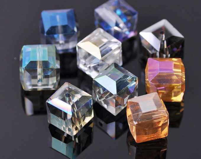 NITOPUPU 300pcs 8mm Crystal Glass Beads for Jewelry Making
