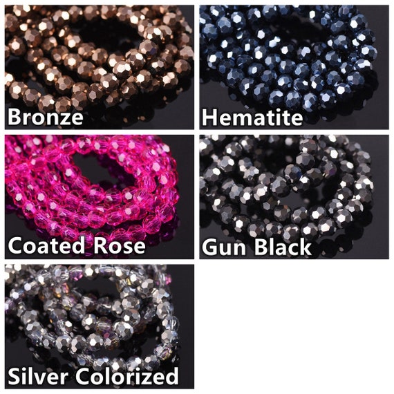 3mm 4mm 6mm 8mm Round 32 Facets Crystal Glass Loose Crafts Beads Wholesale  Lot