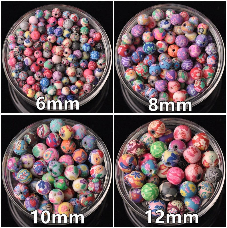 Wholesale Bulk Polymer Clay Round Beads Random Mixed Etsy