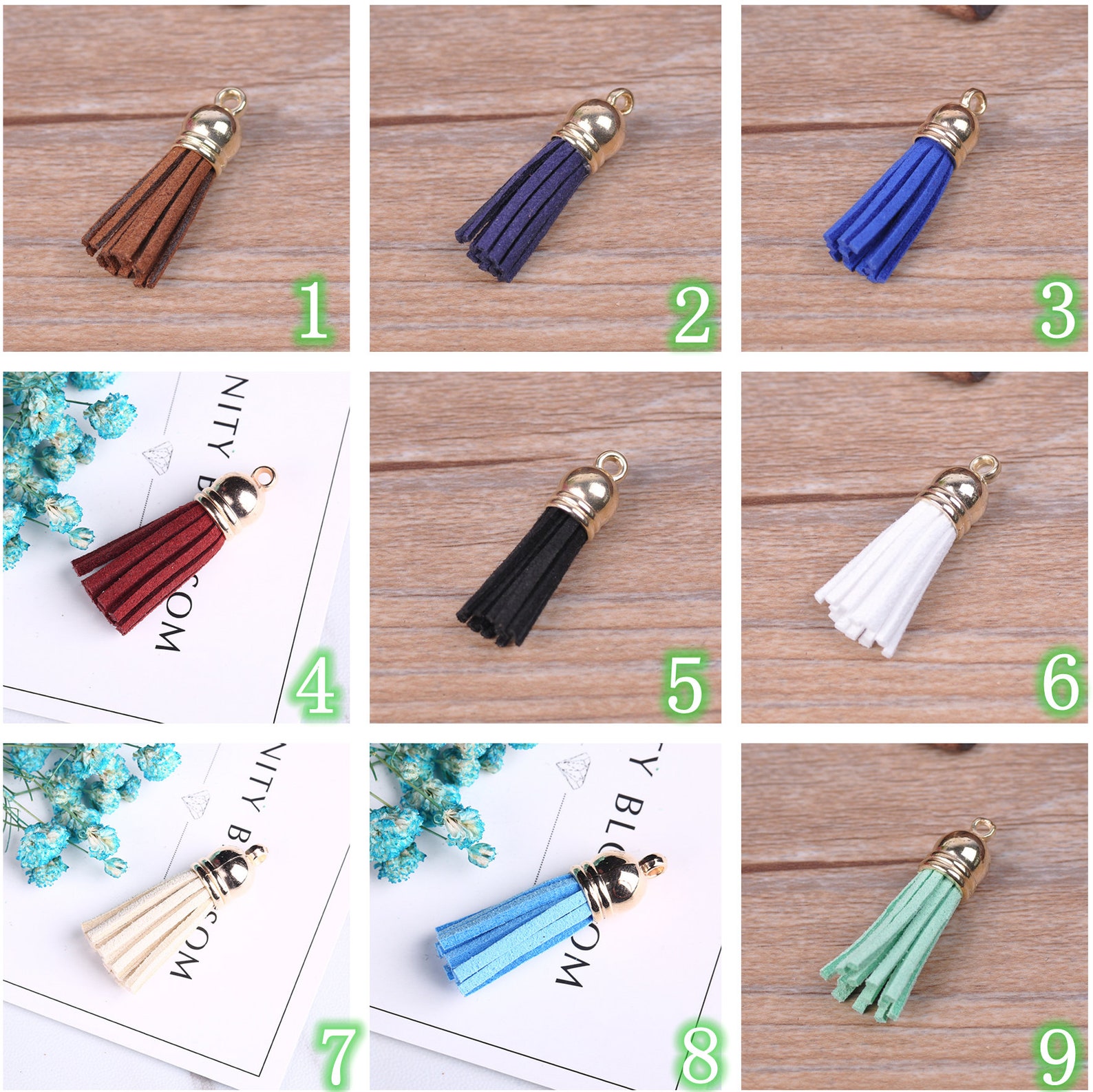 20pcs 4cm Faux Suede Plastic Tassels Pendant Charms Jewelry Etsy