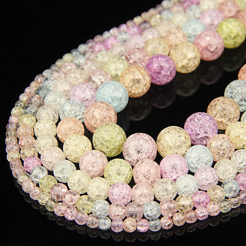 12mm Colorful Crack Crystal Beads Strand Bulk Wholesale