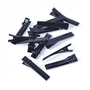 20pcs 41mm/56mm/75mm Hair Clips Plated Black Crocodile Alligator Clips Findings For Bows DIY Jewelry Making---JS151