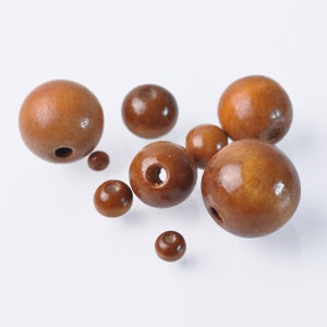 Wholesale Lt Brown Natural Wood Round Loose Beads Jewelry DIY Bracelet Crafts 6mm 8mm 10mm 12mm 14mm 16mm 18mm 20mm ---MT102