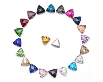 10 Pezzi, Strass In Cristallo Posteriore Piatto, Cristallo - Foto 7