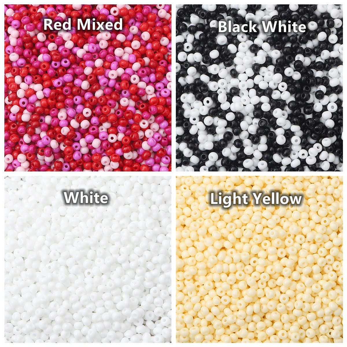 200 Pezzi Perle Sfuse Rotonde Miste Colorate Di 4mm Di Colore Blu Per - Foto 7