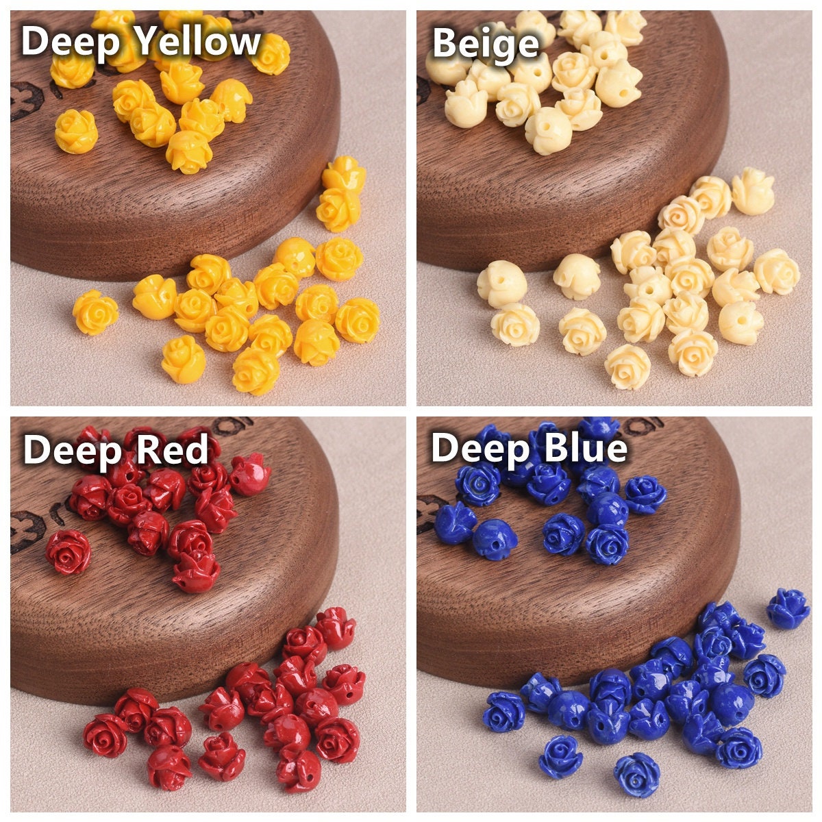 Perline Di Corallo Artificiale A Forma Di Fiore Da 8 Mm, 10 Mm