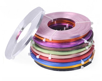 10m/Roll 5x1mm Flat Aluminum Wire Jewelry Making Beading Metal Craft Metal String Cord Wire--- Sku LX026