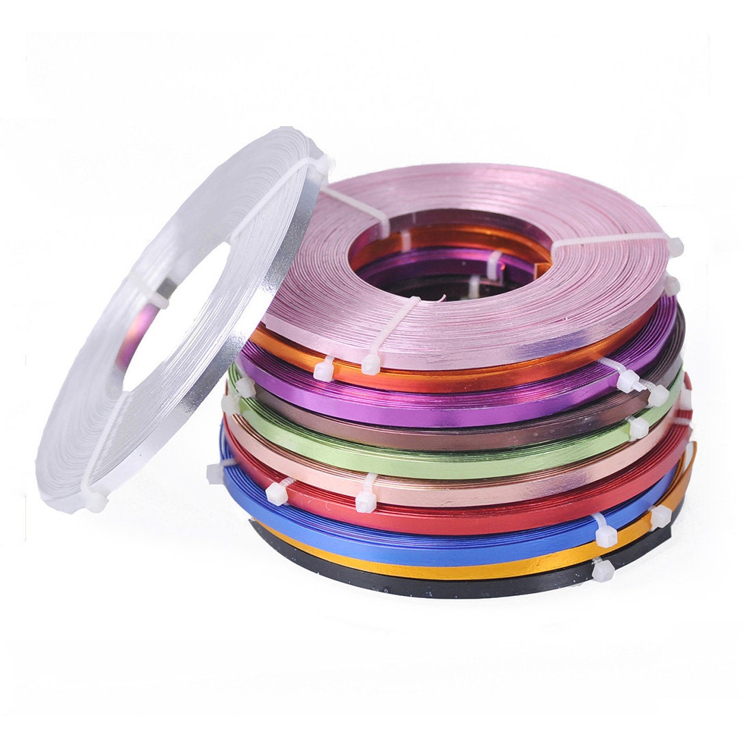 10m/roll 5x1mm Flat Aluminum Wire Jewelry Making Beading Metal Etsy