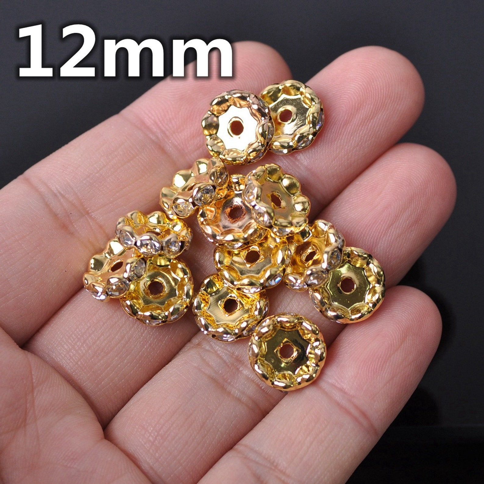 Wholesale 5mm 6mm 8mm 10mm 12mm Lacelike Flower Rondelle Metal - Etsy