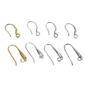 10pcs 14x9mm 18x10mm Copper Earring Clasps Hooks Earwire Fittings For Jewelry Making DIY Earrings Findings