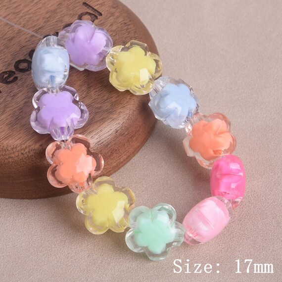 PandaHall 60 perline rotonde in acrilico a pois, perline sfuse a forma di palla da discoteca, perline con strass per portachiavi, artigianato e creazione di gioielli