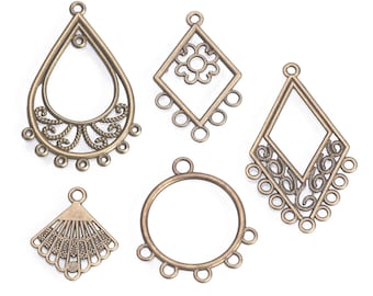 10 pièces pendentifs en métal bronze antique connecteurs bélières pour la fabrication de bijoux bricolage boucles d'oreilles pendantes résultats --- JS645