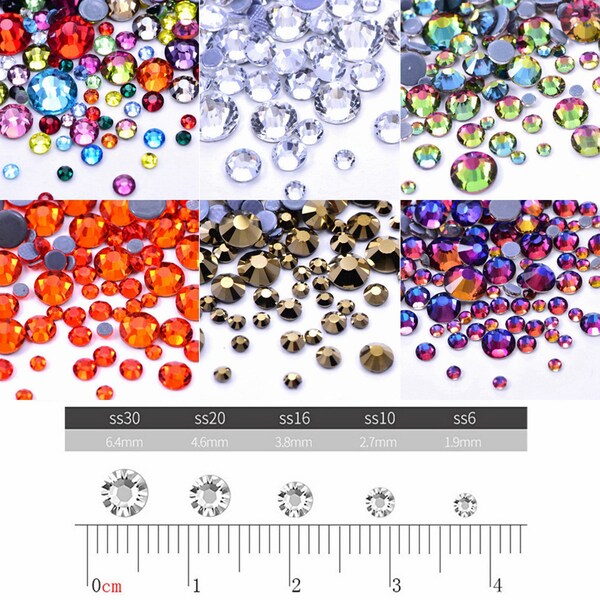 3 Packs – 1440pcs DMC 30 Gross Iron-On Hotfix Crystal Rhinestones – Olivine Green, SS16 & SS16E Round Flat Back