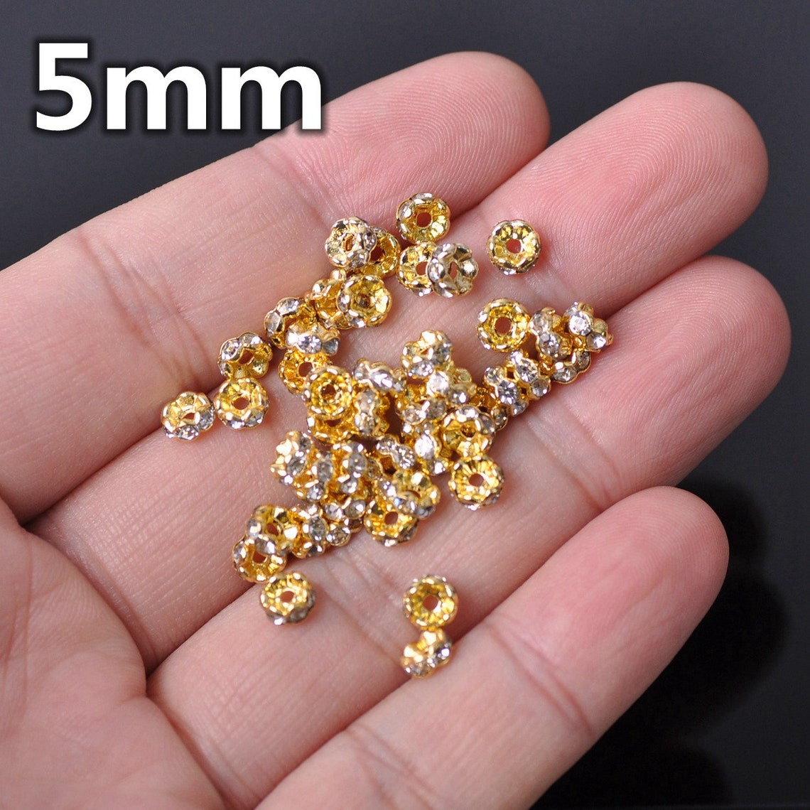 Wholesale 5mm 6mm 8mm 10mm 12mm Lacelike Flower Rondelle Metal | Etsy